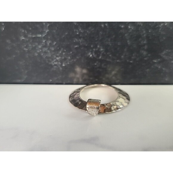 925 Hammered Circular Pendant Vintage - Picture 10 of 10